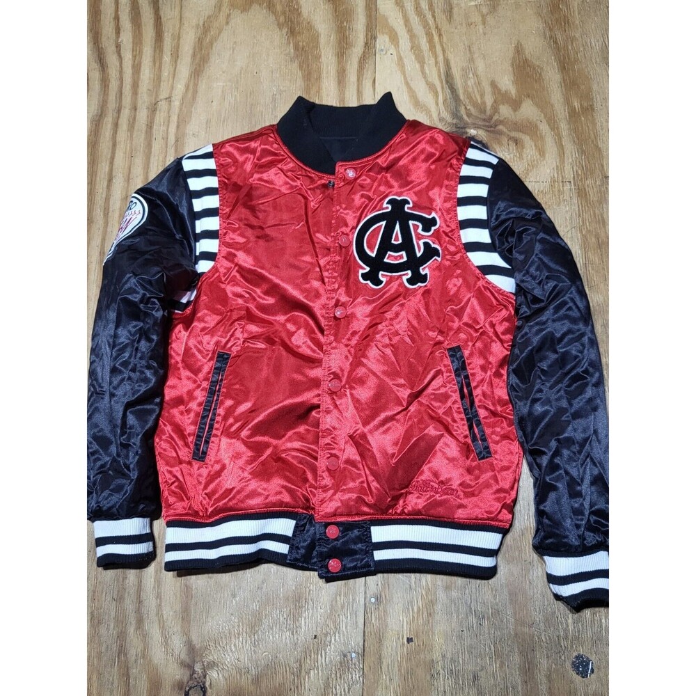 Stall & Dean Negro League Baseball Jacket Men M Chicago Giants Reversible.